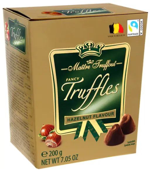 Цукерки Maître Truffout вишукані Золоті трюфелі лісов горіх 200г